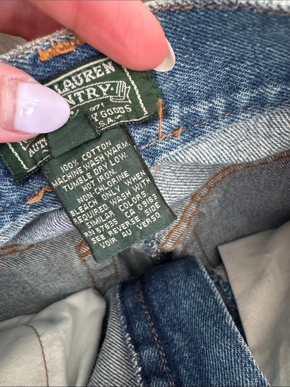 Polo Ralph Lauren Vintage Midi Denim Skirt 4 - Picture 4 of 6